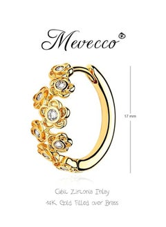 Mevecco Women Huggie Hoop Earrings Gold Ear Stud Cuff 14K Gold Filled Small Boho Beach Simple Delicate Handmade Hypoallergenic Jewelry Gift  - Image 4