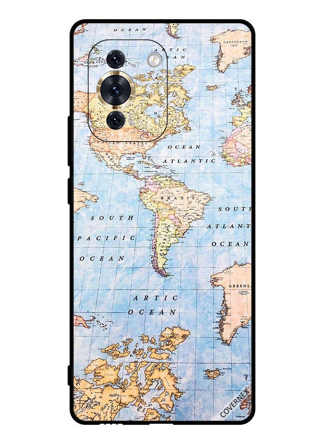 Covernex Protective Case Cover For Huawei Nova 10 World Map - Image 1