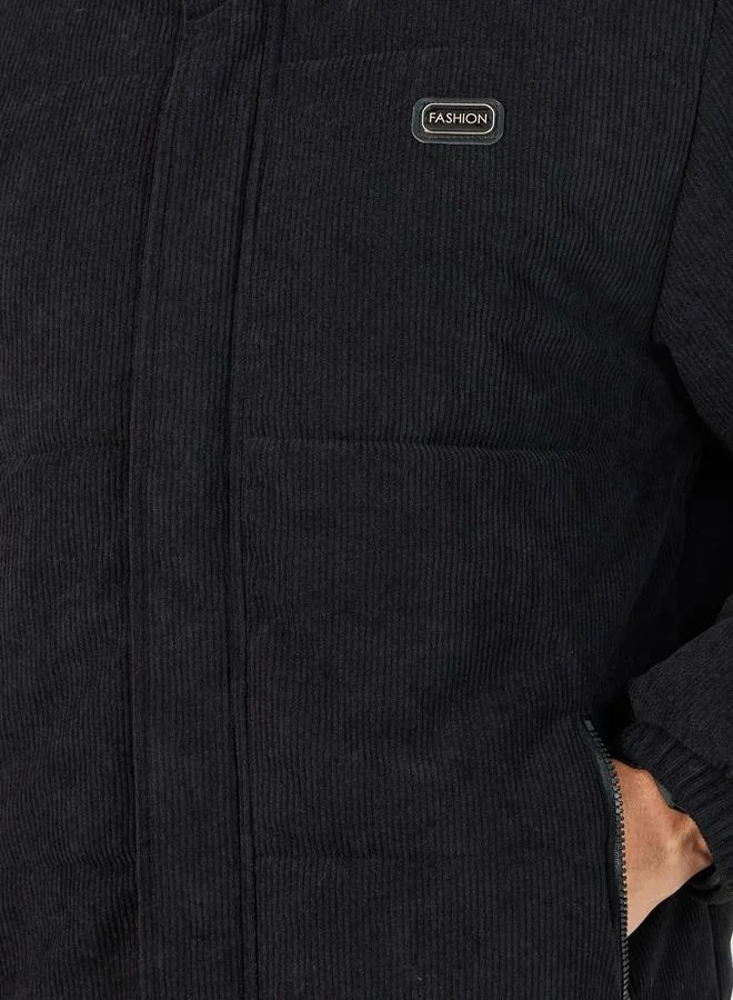 Styli Quilted Puffer Jacket with Zip Detail