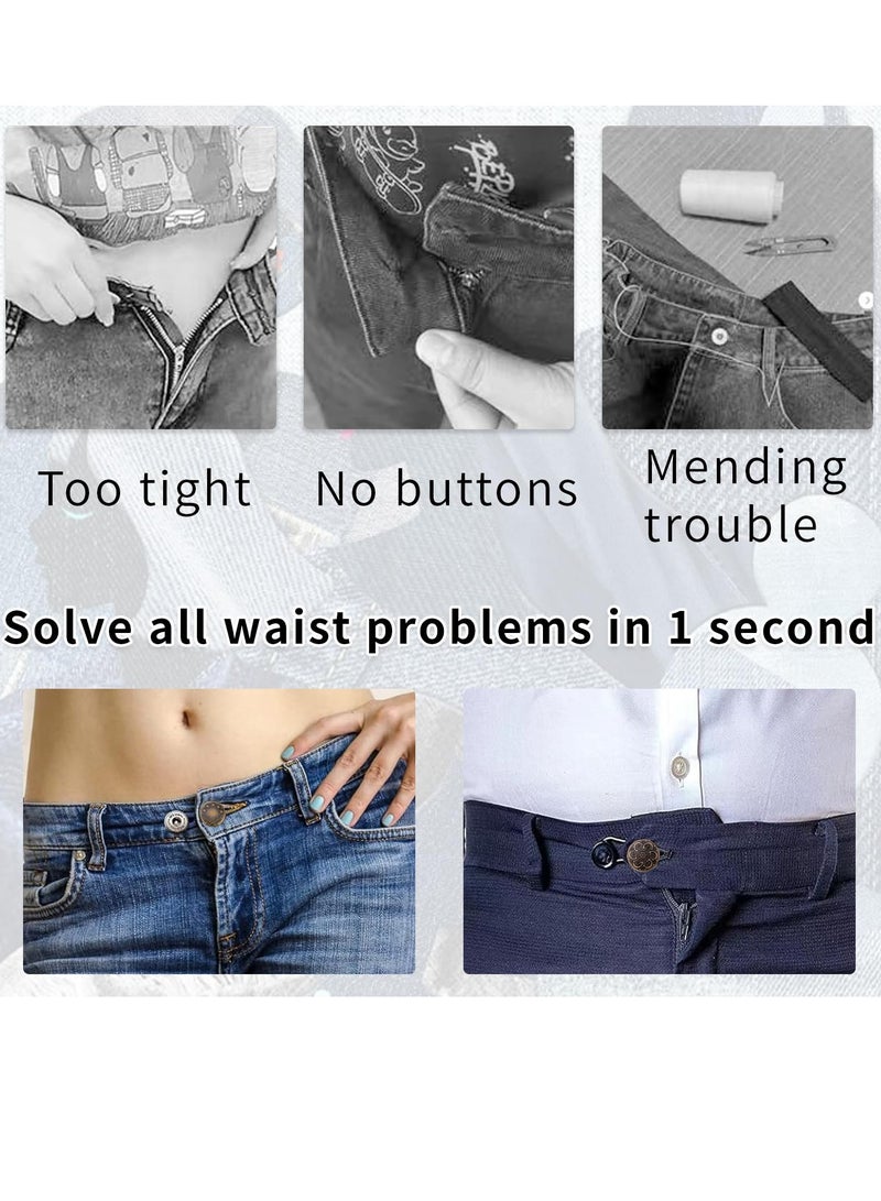 10 Pieces Button Extender for Trousers, Adjustable Waistband Extension Set  - Image 3
