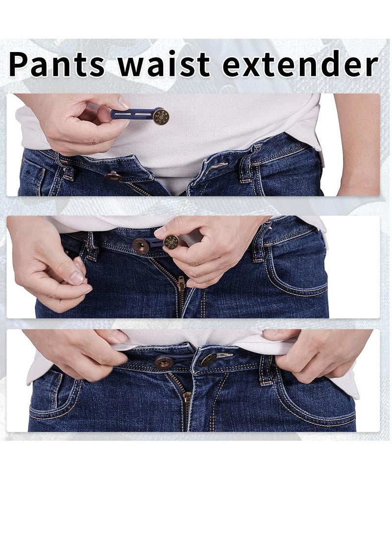 10 Pieces Button Extender for Trousers, Adjustable Waistband Extension Set  - Image 4