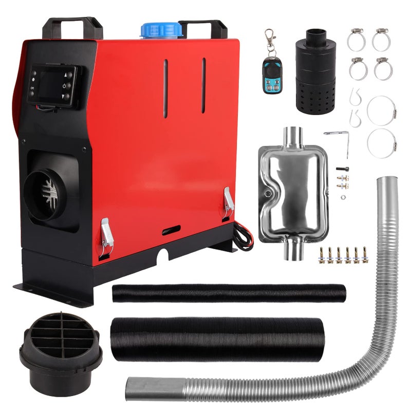 12V 8000W Diesel Air Heater All in One Parking Heater Diesel Heater w Remote ControlLCD Monitor for Trucks Boats Buses Motorhome