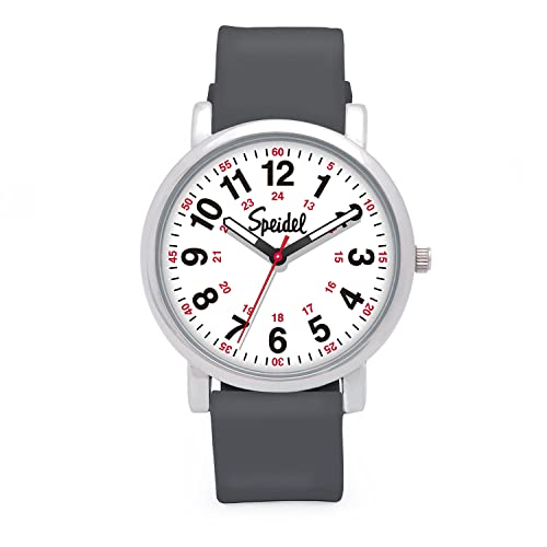 Speidel Original Scrub Watch - EMT Nurse Watch, Waterproof, Analog with Second Hand - Gray - Image 1