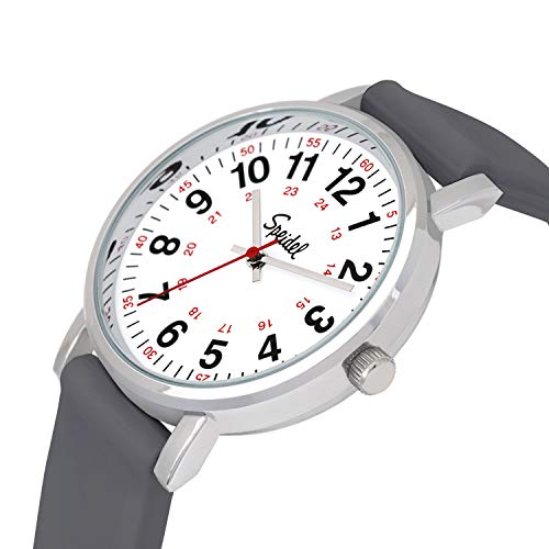 Speidel Original Scrub Watch - EMT Nurse Watch, Waterproof, Analog with Second Hand - Gray - Image 2