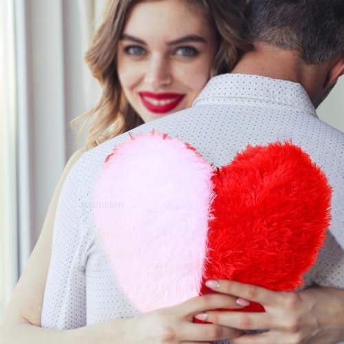Ascension Fiber Heart Shape Cushion Pillow Valentine Gift for Girlfriend Boyfriend Couples Husband and Wife Valentine's Day Love Pillow Valentine Week Gift Item Gifts for Loved One, Multicolor - Image 2