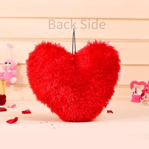 Ascension Fiber Heart Shape Cushion Pillow Valentine Gift for Girlfriend Boyfriend Couples Husband and Wife Valentine's Day Love Pillow Valentine Week Gift Item Gifts for Loved One, Multicolor - Image 5