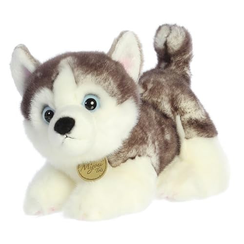 Aurora Adorable Miyoni Tots Siberian Husky Pup Stuffed Animal Lifelike Detail Cherished Companionship Gray 10 Inches - Image 5