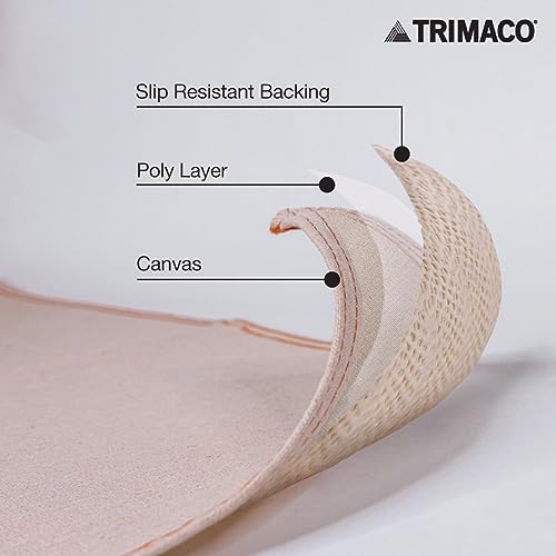 Trimaco 04328 Slip Resistant Dropcloth Stay Put Canvas Plus Drop Cloth, 4-feet x 12-feet - Image 5