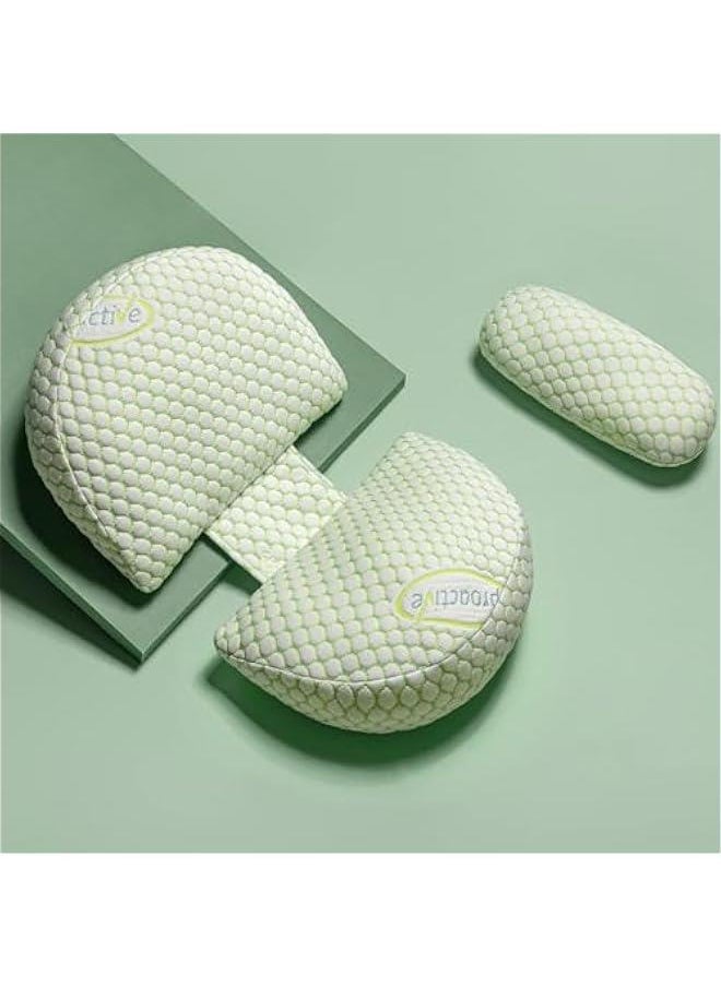 HOOKOR - Pregancy Pillows for Sleeping, Maternity Pillow, Pregnancy Body Pillow Support for Back, Legs, Belly, HIPS of Pregnant Women, Detachable and Adjustable with Pillow Cover (Green, Small) - Image 1