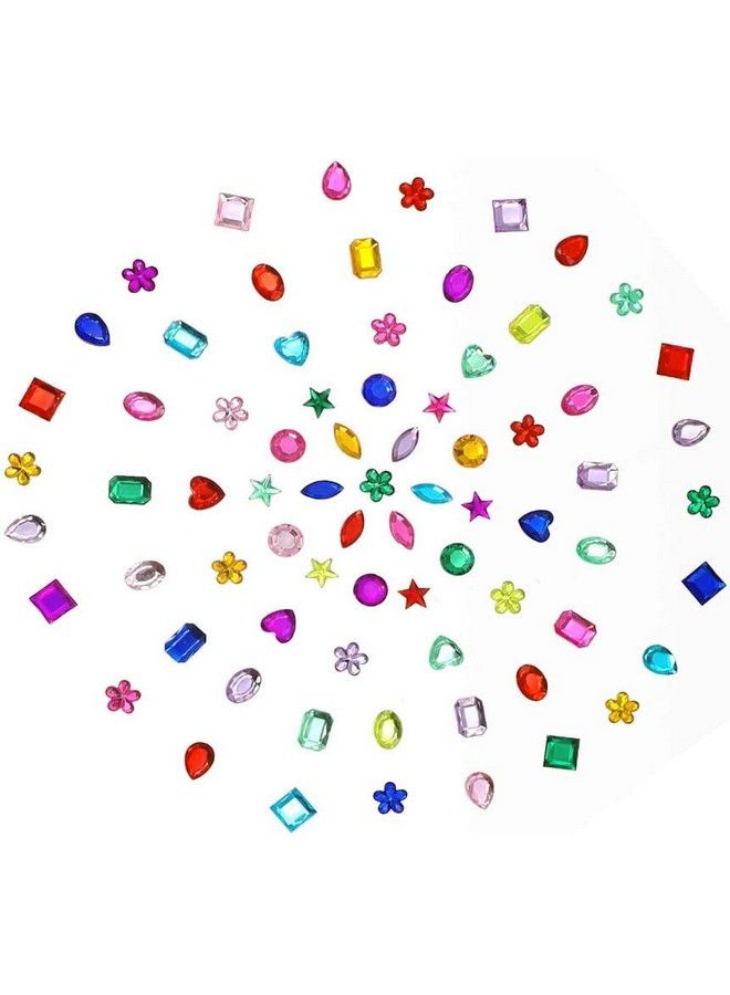 DIY Crafts Gems Jewels Acrylic Flatback Rhinestones Gemstone For Arts And Crafts Jewels Shapes 1015Mm With Tweezers As Image (70 Pcs Random Sizes) - Image 5