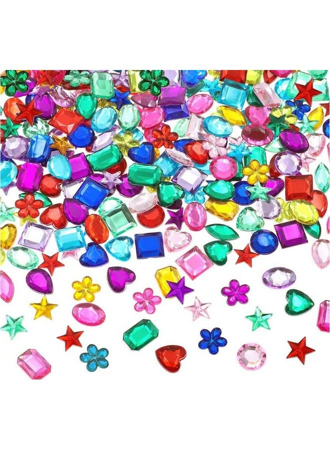 DIY Crafts Gems Jewels Acrylic Flatback Rhinestones Gemstone For Arts And Crafts Jewels Shapes 1015Mm With Tweezers As Image (70 Pcs Random Sizes) - Image 4