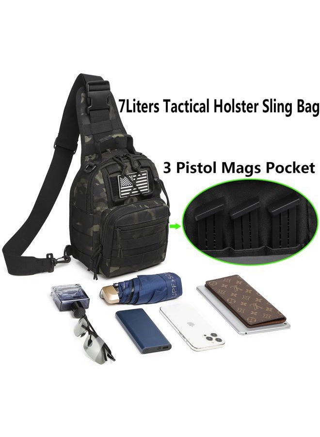 ATBP Small Tactical Sling Bag For Men With Holster Military EDC Shoulder Bag CCW Crossbody Bag 7 Liters - Image 4