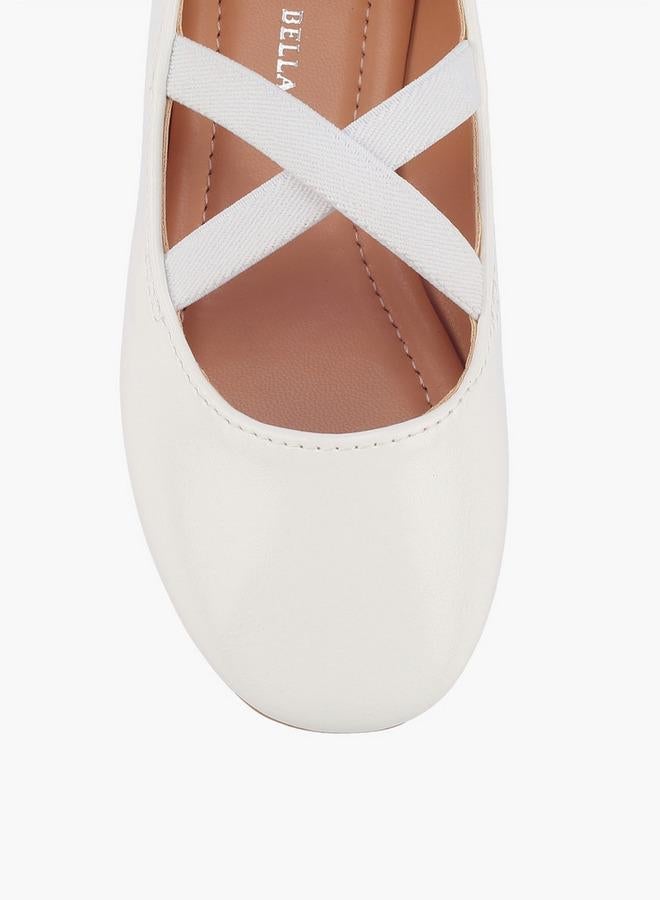 Flora Bella By Shoexpress Girls Cross Strap Ballerina Shoes - Image 4