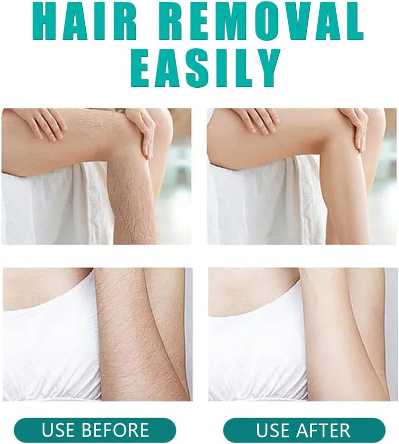الكيان استيكة شعر ماجيك كريستال، أداة إزالة شعر ناعمة وحريرية بدون ألم للرجال والنساء للذراعين والساقين والظهر والصدر لإزالة الشعر بسرعة وسهولة (أزرق فاتح) - Image 5