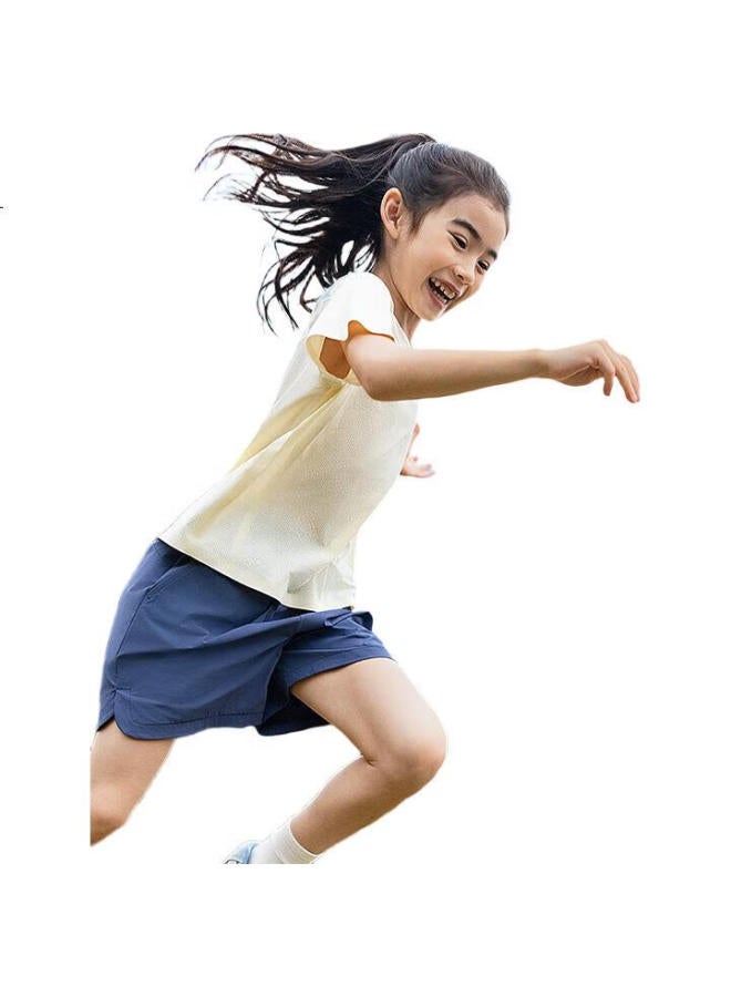 Heybetter Kids' Shorts Breathable Moisture-Wicking Quick-Dry Sports Pants Cool Feeling Sun Protection Pants Navy Blue 170 - Image 3