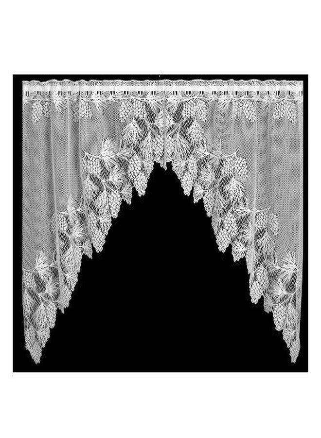 Heritage Lace Woodland 68-Inch Wide by 40-Inch Drop Swag Pair, White - Image 5