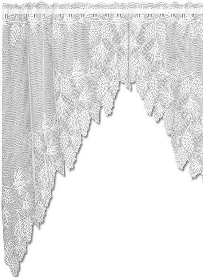 Heritage Lace Woodland 68-Inch Wide by 40-Inch Drop Swag Pair, White - Image 3