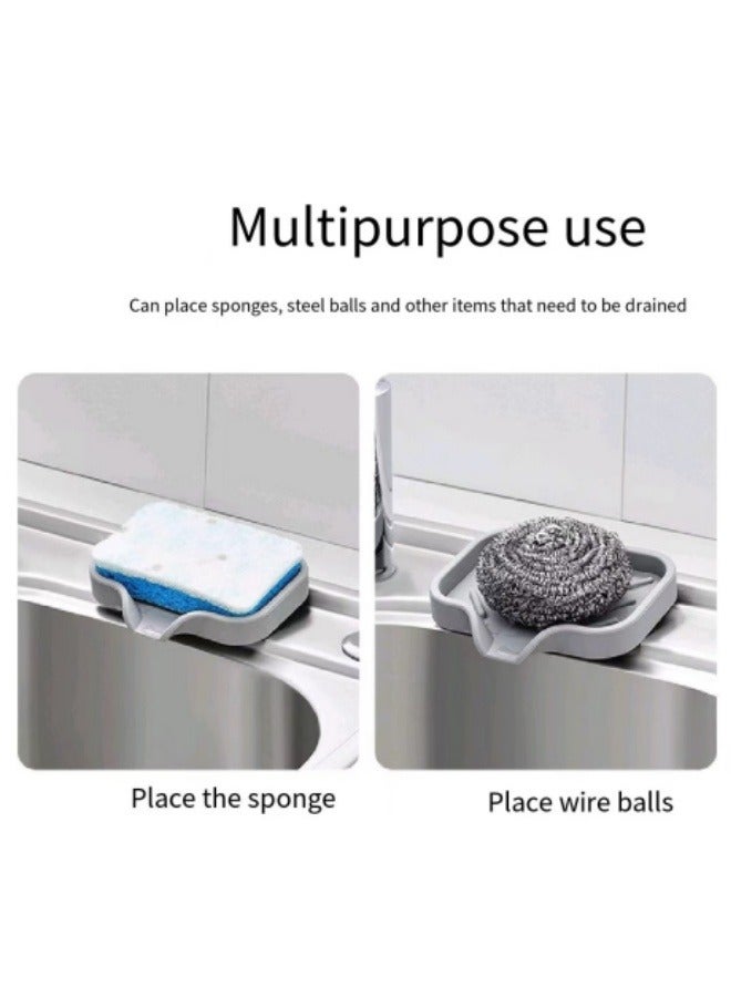 صندوق صابون سيليكون صغير، صندوق صابون تصريف بدون ثقب، رمادي - Image 3