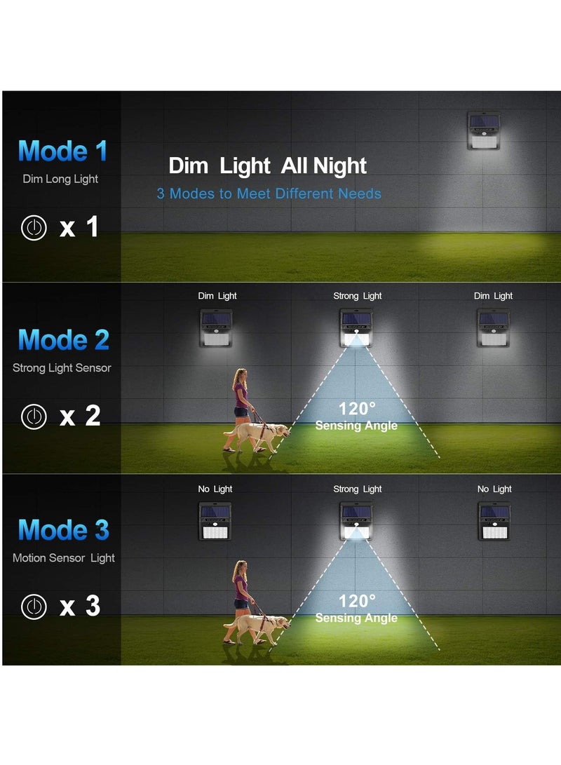 73Hours Wireless IP65 Waterproof 42 LED Solar Lights | Pack of 10 | 3 Working Modes, Motion Sensor Outdoor Lights for Garden, Patio, Yard, Pathway, and Driveway, Energy-Efficient, Easy Installation, Weatherproof - Image 4