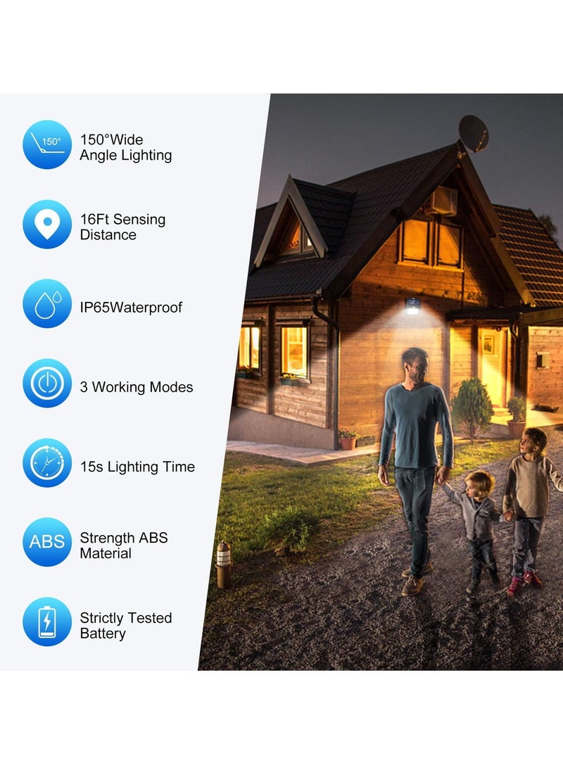 73Hours Wireless IP65 Waterproof 42 LED Solar Lights | Pack of 10 | 3 Working Modes, Motion Sensor Outdoor Lights for Garden, Patio, Yard, Pathway, and Driveway, Energy-Efficient, Easy Installation, Weatherproof - Image 2