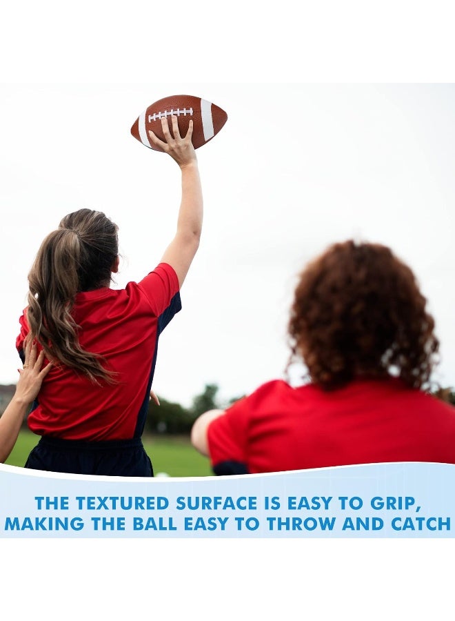 Jerify Rubber Footballs Bulk Official Size 6 Footballs Rubber Football with Pump Indoor Outdoor Footballs Bulk Water Footballs for Kids Adults Training and Recreational Play - Image 1