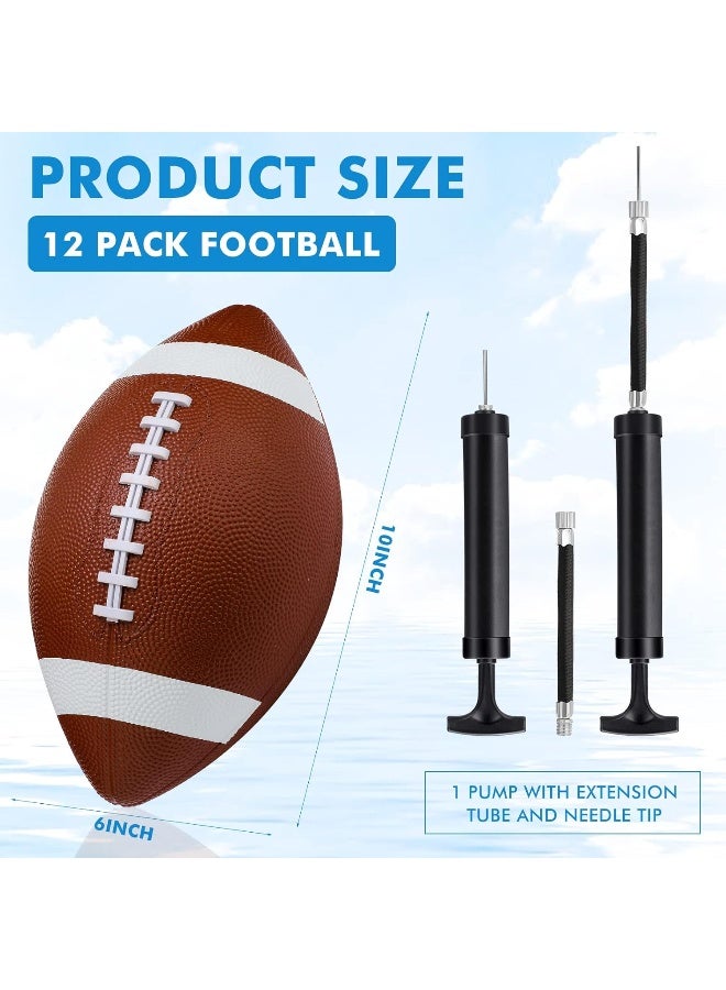 Jerify Rubber Footballs Bulk Official Size 6 Footballs Rubber Football with Pump Indoor Outdoor Footballs Bulk Water Footballs for Kids Adults Training and Recreational Play - Image 2