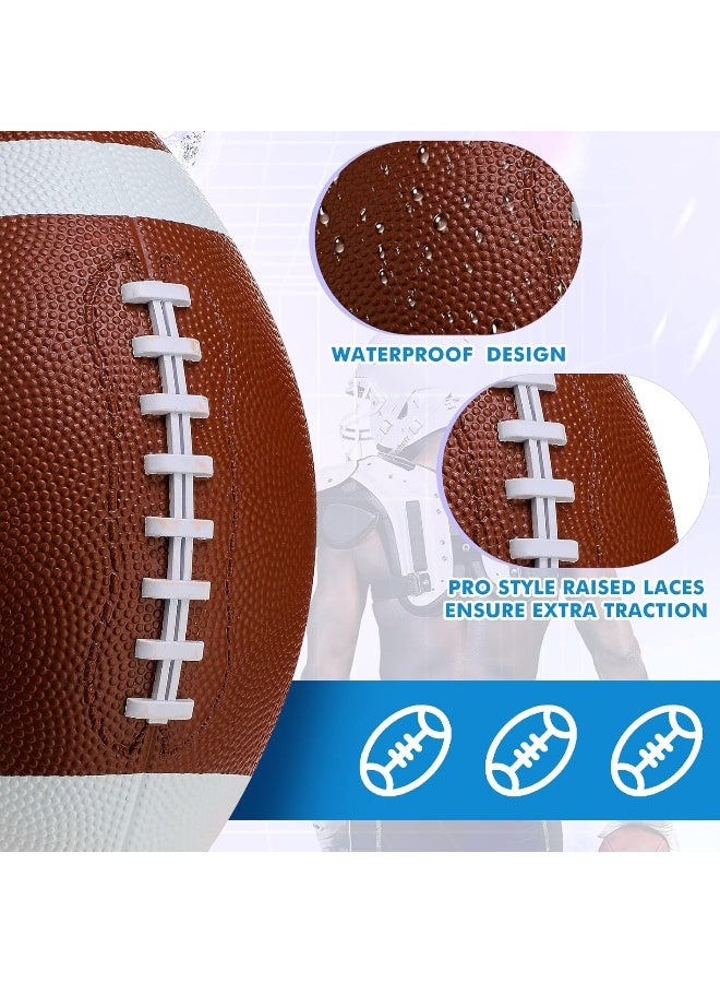 Jerify Rubber Footballs Bulk Official Size 6 Footballs Rubber Football with Pump Indoor Outdoor Footballs Bulk Water Footballs for Kids Adults Training and Recreational Play - Image 3
