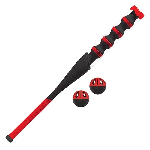 NERF Power Blast Kids Baseball Bat and Ball Set Kids Plastic Bat with Extra Grip Power Bands Official NERF Plastic Baseball Set - Image 1