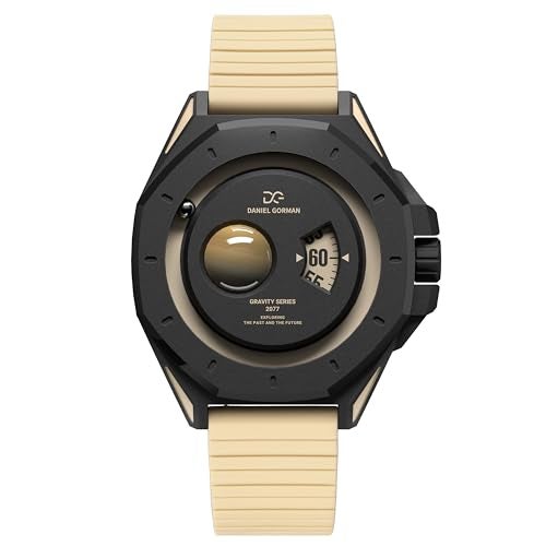 Daniel Gorman Mens Watch Quartz Gravity Series 2077 Silicone Strap Waterproof Orbital Luminous Futuristic SpaceThemed Wristwatch Saturn - Image 1