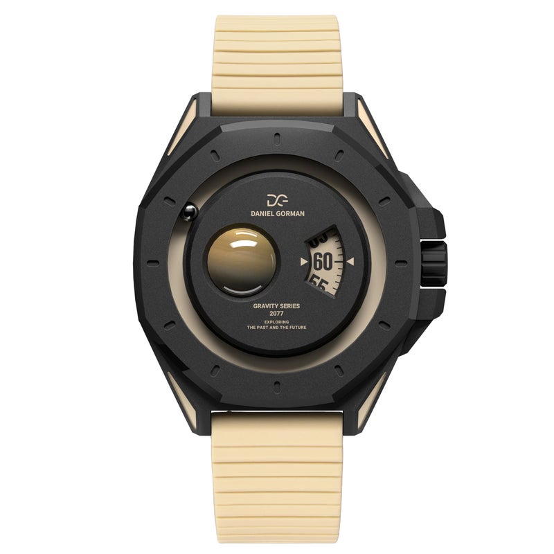 Daniel Gorman Mens Watch Quartz Gravity Series 2077 Silicone Strap Waterproof Orbital Luminous Futuristic SpaceThemed Wristwatch Saturn - Image 2