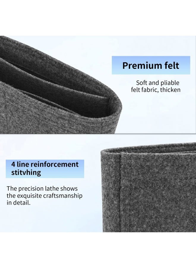 LOUKAYCCI Felt Insert Purse Organizer Fit GG Marmont Matelasse Shoulder Bag, Organizer Handbag Tote Liner Pouch for Women Small Shoulder Bag (Super Mini,Grey) - Image 5