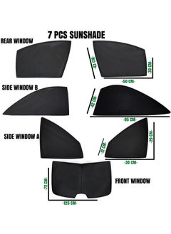 CAMRY 7-Piece Custom Sun Shade Set for Toyota Camry 2018-2022, Full Window Protection, UV Blocker for Front, Side, and Rear Windows  - Image 2