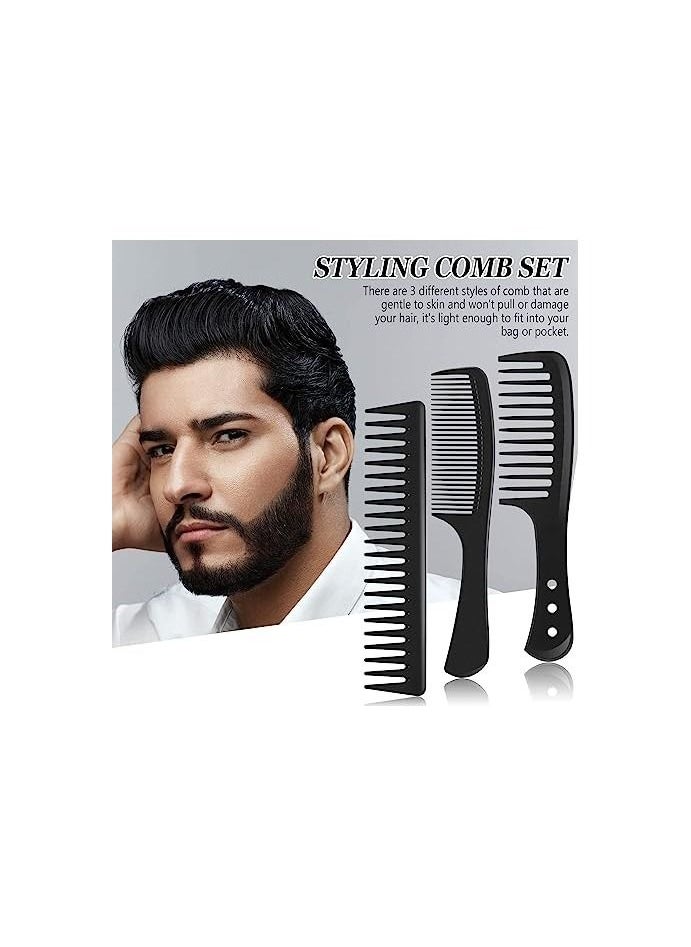 ORiTi 3 Pieces Wide Tooth Detangling Hair Comb Detangling Hair Comb Hair Styling Comb Set  - Image 4