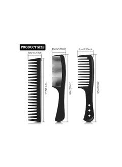 ORiTi 3 Pieces Wide Tooth Detangling Hair Comb Detangling Hair Comb Hair Styling Comb Set  - Image 2
