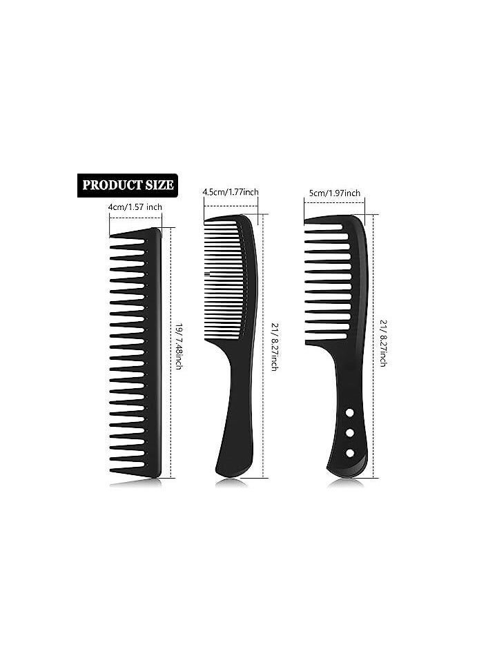 ORiTi 3 Pieces Wide Tooth Detangling Hair Comb Detangling Hair Comb Hair Styling Comb Set  - Image 2