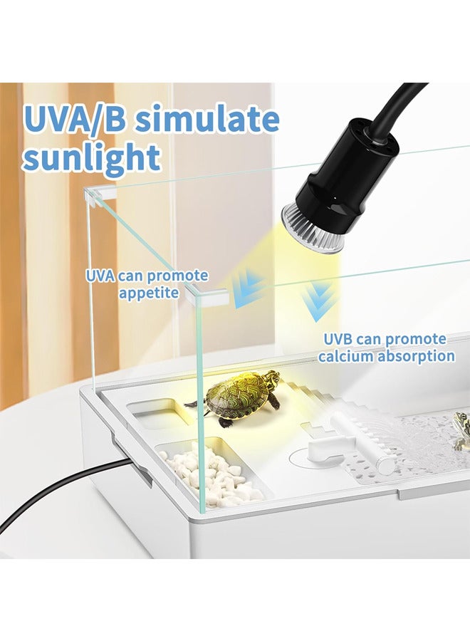 Neostyle Reptile Heat Lamp, 360° Adjustable Habitat Basking Heat Lamp, 50W Clamp-on Turtle Heat Bulb - Image 5