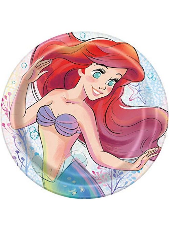 Unique The Little Mermaid Ariel Party Supplies Bundle Set Includes 24 Lunch Paper Plates - Image 3