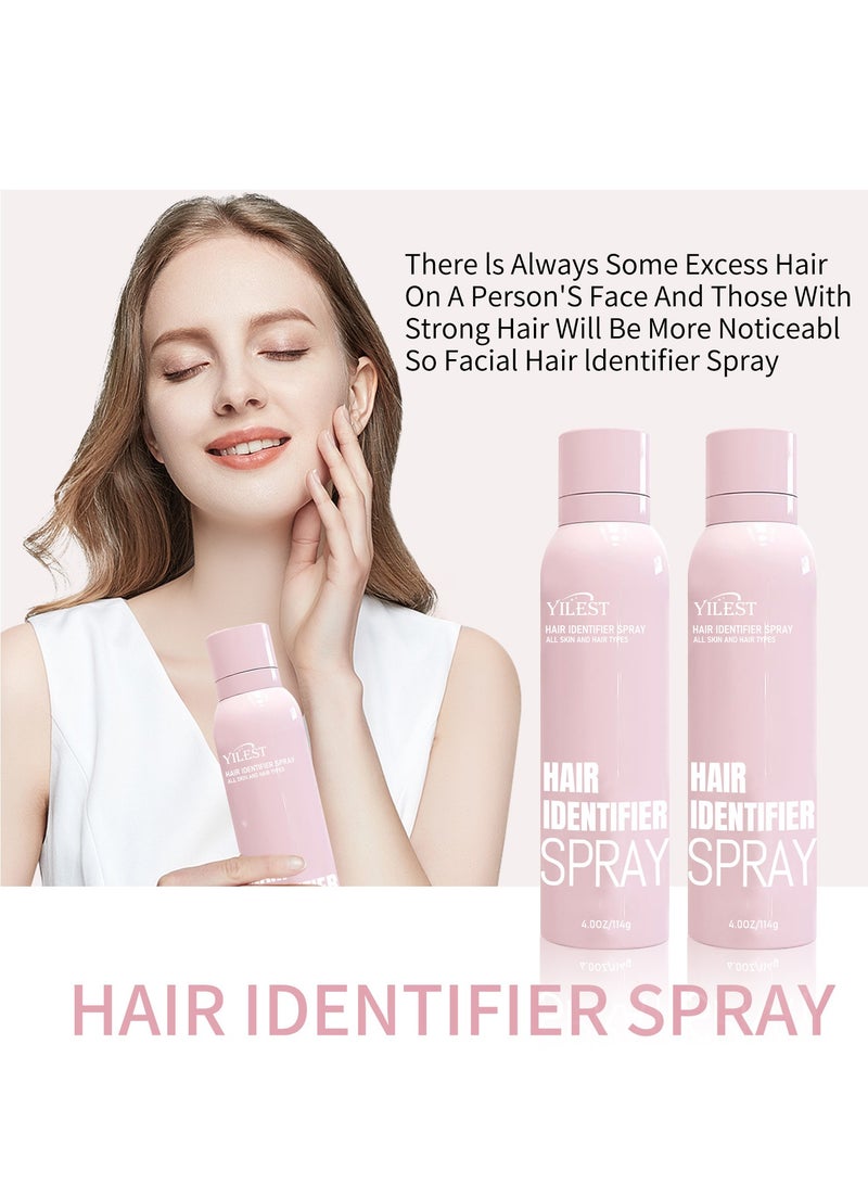 YILEST Hair identifier Spray for Face Shaving, Skin Body Hair Identifying Spray With Razors,Hair identifier Spray for Face Dermaplaning, Women Shaving Powder Spray Tool for Face (1 Set) - Image 2