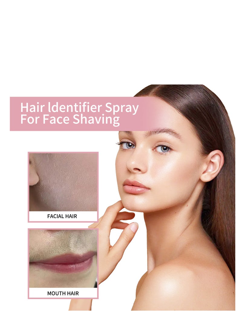 YILEST Hair identifier Spray for Face Shaving, Skin Body Hair Identifying Spray With Razors,Hair identifier Spray for Face Dermaplaning, Women Shaving Powder Spray Tool for Face (1 Set) - Image 5