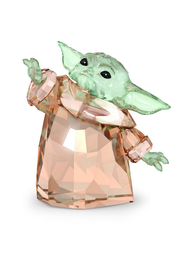SWAROVSKI Swarovski Star Wars The Mandalorian, The Child Crystal Figurine, Teal and Brown Crystals  - Image 1