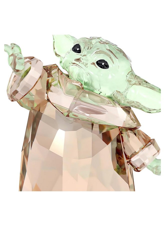 SWAROVSKI Swarovski Star Wars The Mandalorian, The Child Crystal Figurine, Teal and Brown Crystals  - Image 4