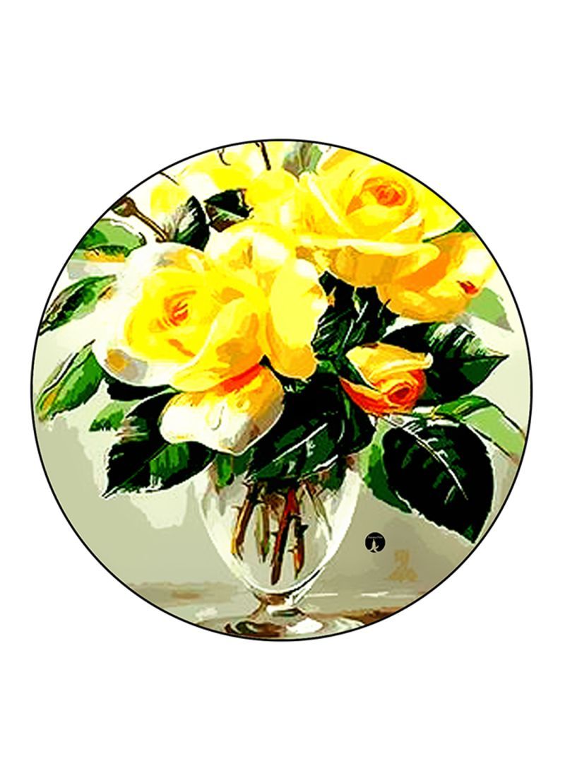 Flowers Printed Mouse Pad Multicolour