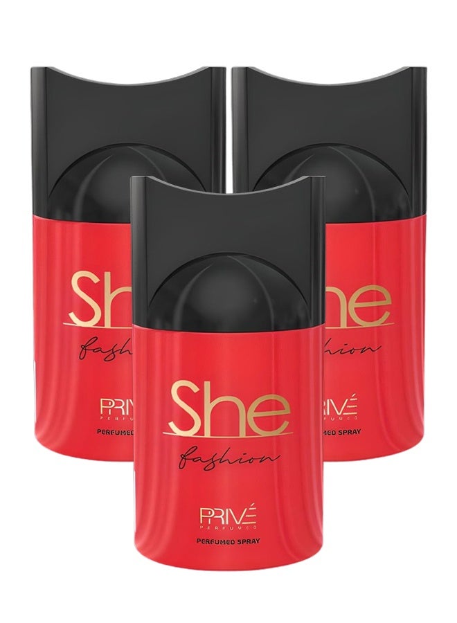 برايف 3 قطع بخاخ معطر شي فاشون للنساء 250 مل - Image 1