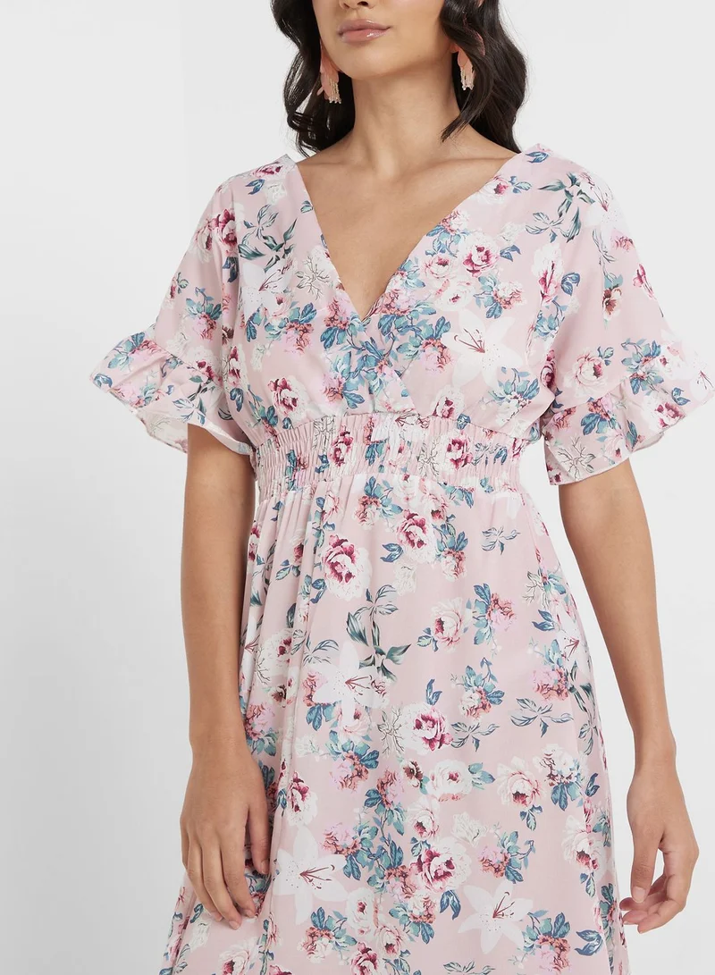 ELLA Floral Chiffon Dress
