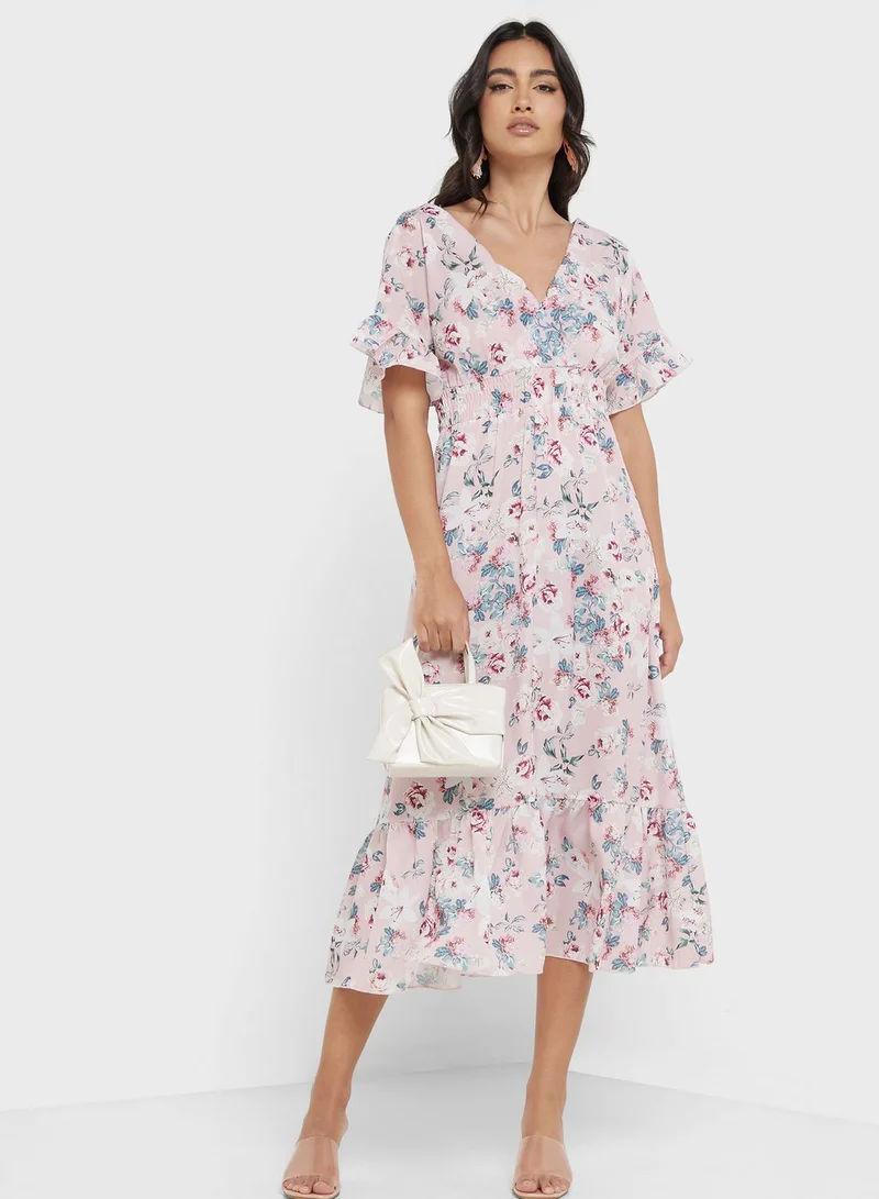 ELLA Floral Chiffon Dress