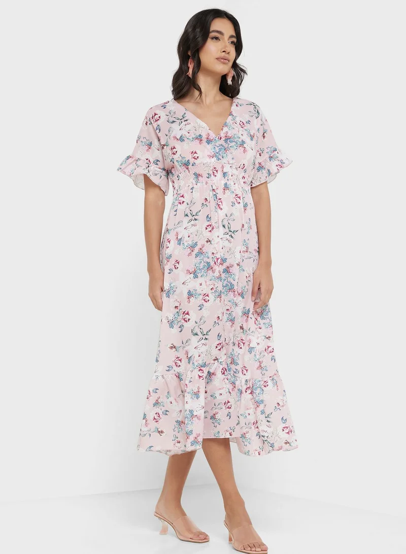 ELLA Floral Chiffon Dress