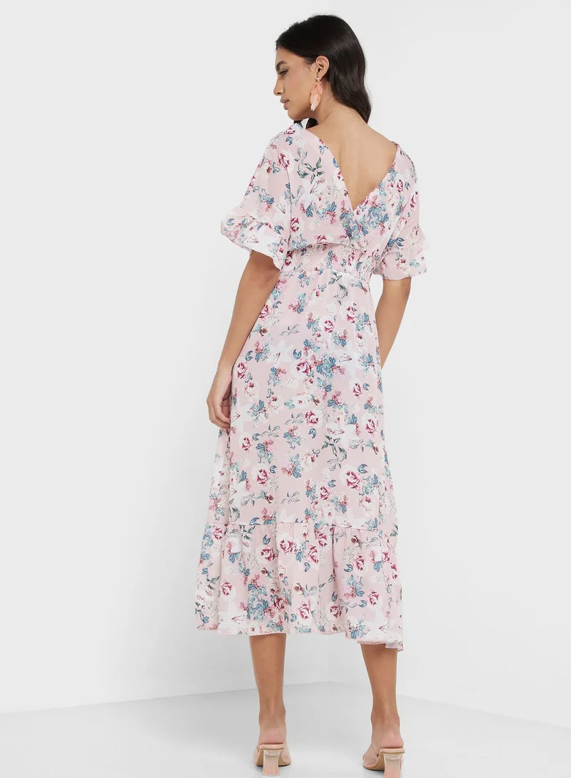 ELLA Floral Chiffon Dress