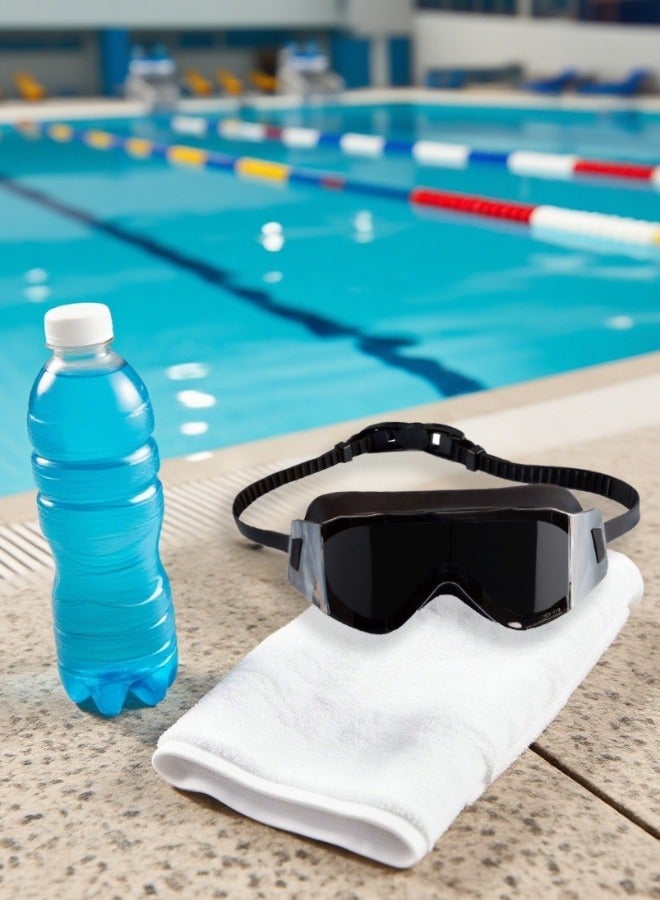 Large Frame Clear Swim Goggles Leak-Proof UV Anti Fog Swimwear Eyewear - Unisex Men Women