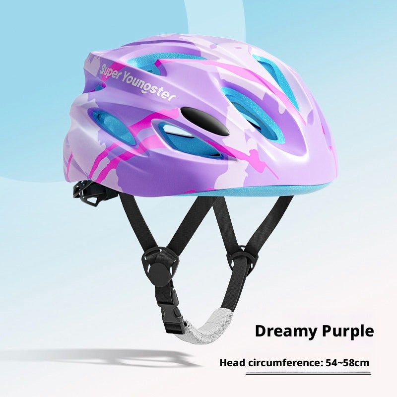 SUPER YOUNGSTER Kids Bike Helmet Set Skateboard Knee Pads Kids Helmet Elbow Pads Wrist Guards Adjustable for 3~15yrs Girl Boy Kids Protective Gear Set for Sport Cycling Bike Roller Skating Scooter - Image 1
