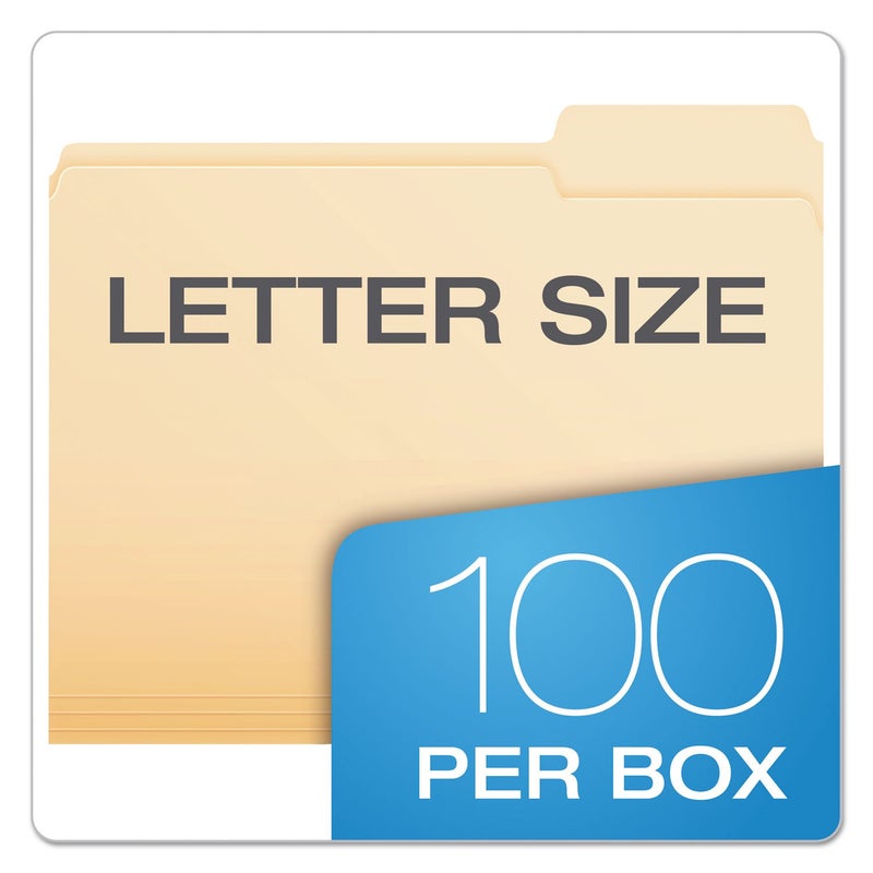 Pendaflex File Folders, Letter Size, Manila, 1/3 Cut, 100/BX (752 1/3-3) - Image 5